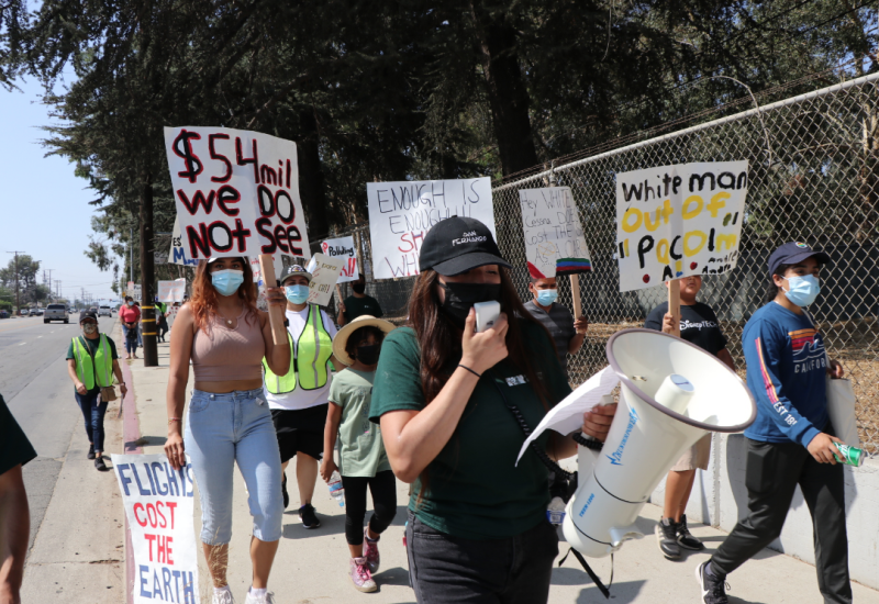 Residents of Pacoima protesting for the Shutdown of Whiteman Airport