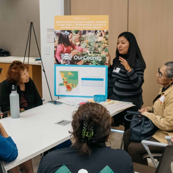 Yesenia Cruz Facilitates workshop with Community Inspectors