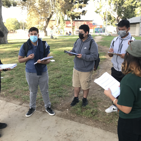 Outreach group at the park.