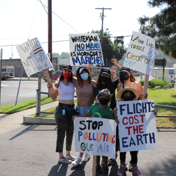 Community members show up in support of the closure of whiteman airport