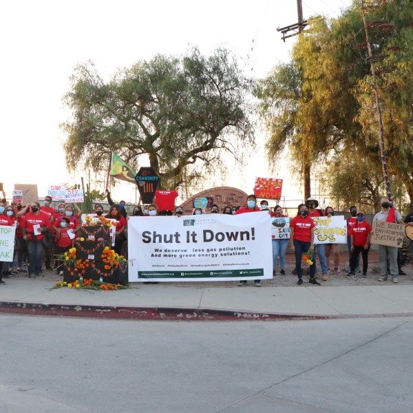 Community Rally in front of the Valley Gas Plant