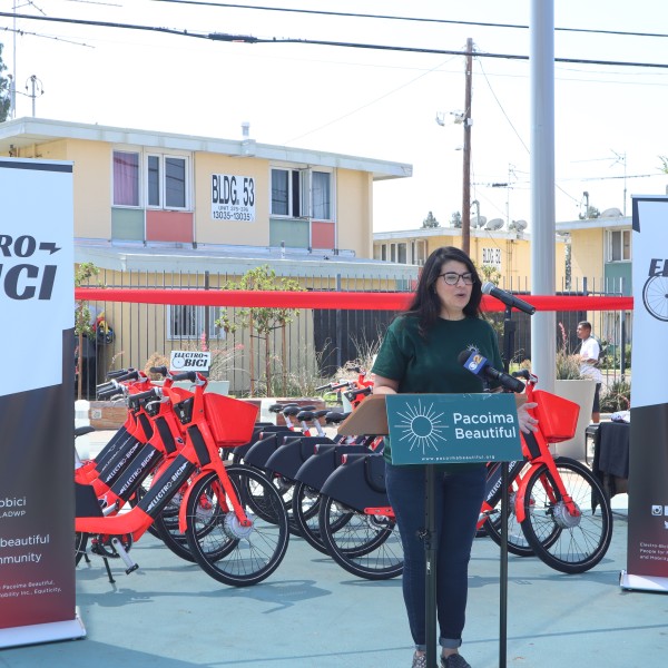 Pacoima Beautiful Executive Director Veronica Padilla opening remarks